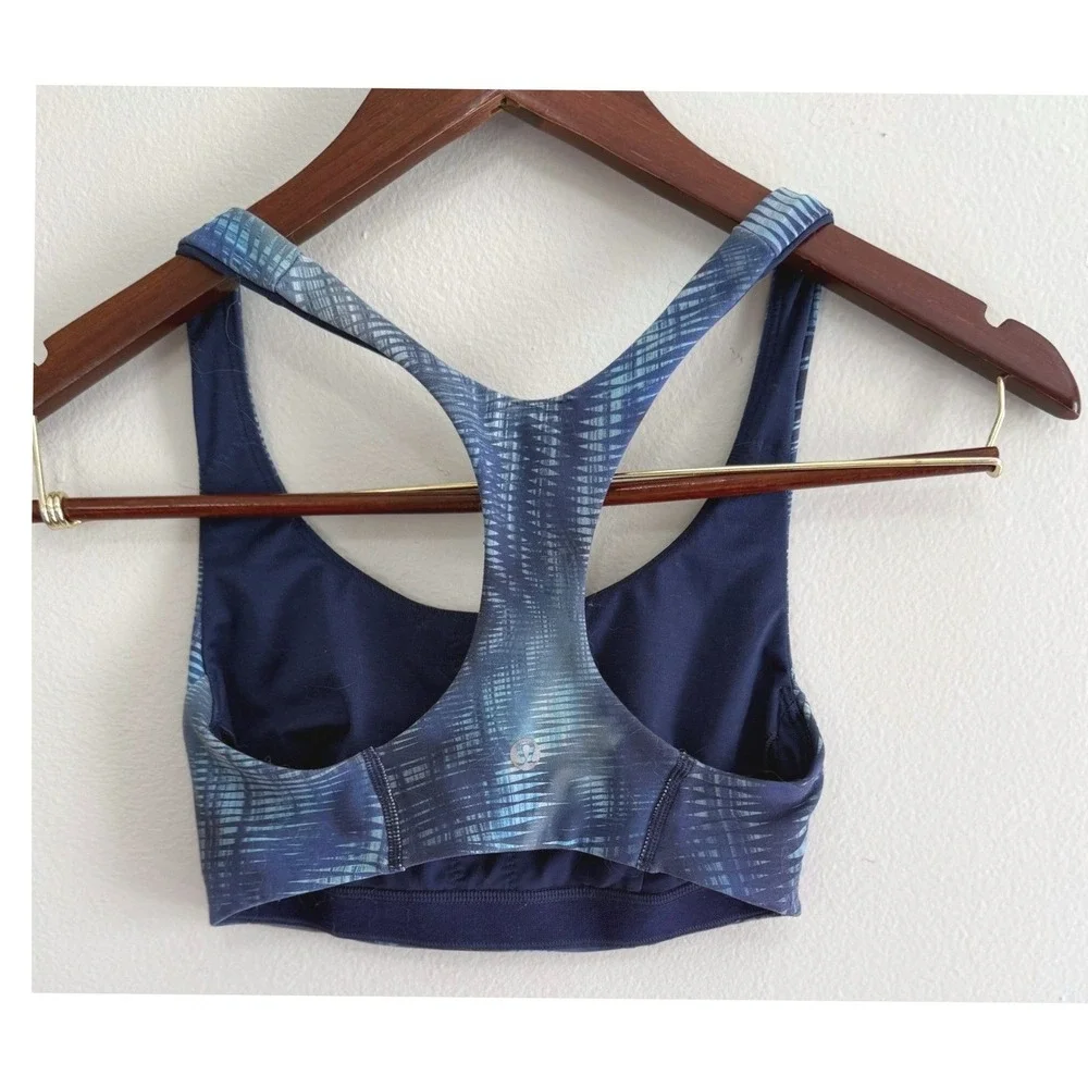 Lululemon Wunder Train Bra‎ Medium Support Shapeshifter Flux Blue Multi size 2